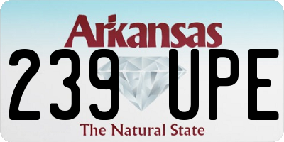 AR license plate 239UPE