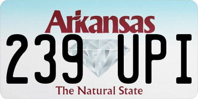 AR license plate 239UPI