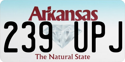 AR license plate 239UPJ