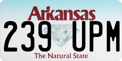 AR license plate 239UPM