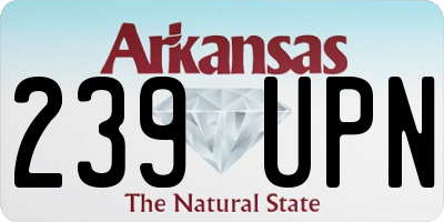 AR license plate 239UPN