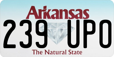 AR license plate 239UPO