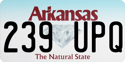 AR license plate 239UPQ