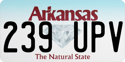AR license plate 239UPV