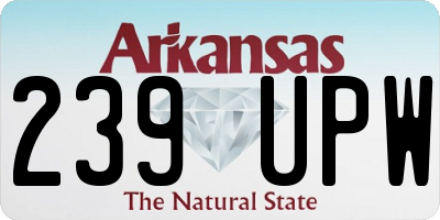 AR license plate 239UPW