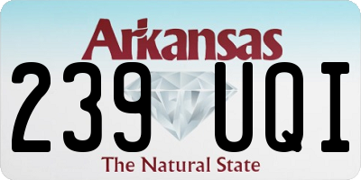 AR license plate 239UQI
