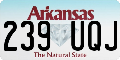 AR license plate 239UQJ