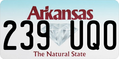 AR license plate 239UQO