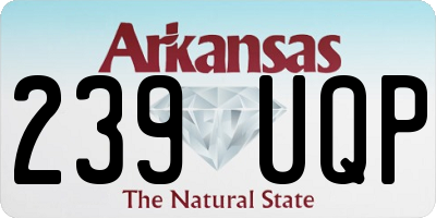AR license plate 239UQP