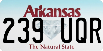AR license plate 239UQR