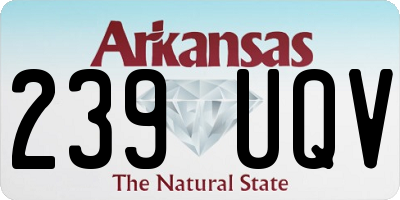 AR license plate 239UQV