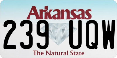 AR license plate 239UQW