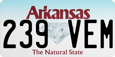 AR license plate 239VEM