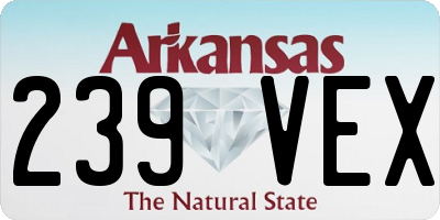 AR license plate 239VEX