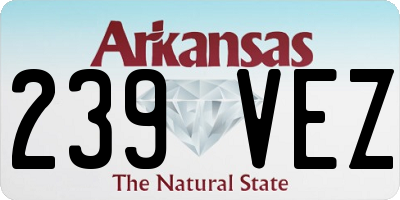 AR license plate 239VEZ