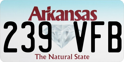 AR license plate 239VFB