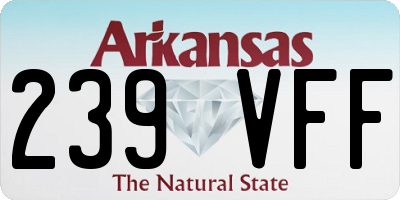 AR license plate 239VFF
