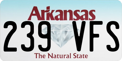 AR license plate 239VFS