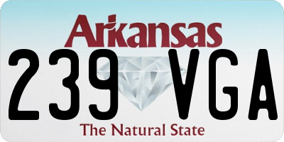 AR license plate 239VGA