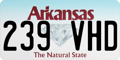 AR license plate 239VHD