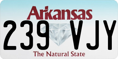 AR license plate 239VJY