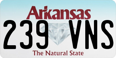 AR license plate 239VNS
