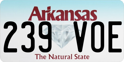 AR license plate 239VOE