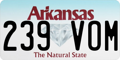 AR license plate 239VOM