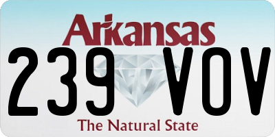 AR license plate 239VOV