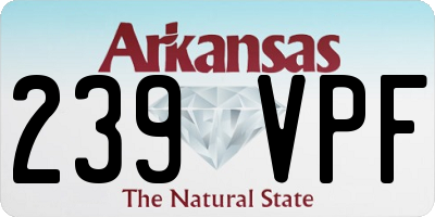 AR license plate 239VPF