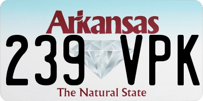 AR license plate 239VPK