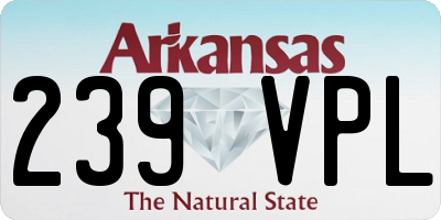 AR license plate 239VPL