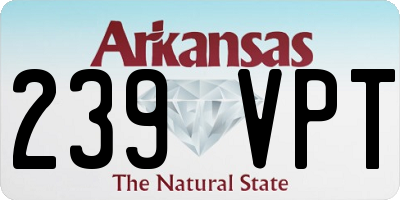 AR license plate 239VPT