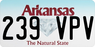 AR license plate 239VPV