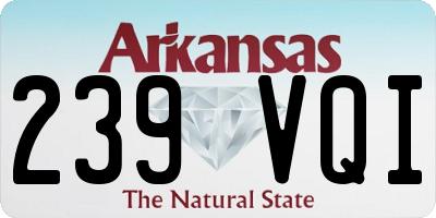 AR license plate 239VQI