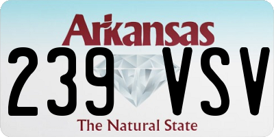AR license plate 239VSV