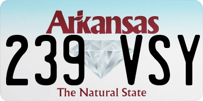 AR license plate 239VSY
