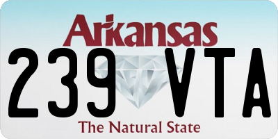 AR license plate 239VTA
