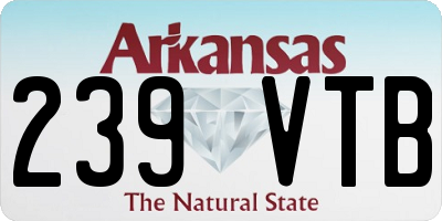 AR license plate 239VTB
