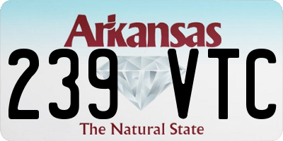 AR license plate 239VTC
