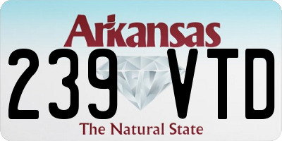 AR license plate 239VTD