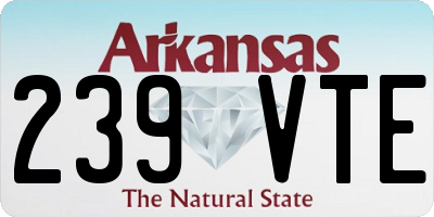 AR license plate 239VTE