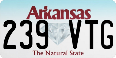 AR license plate 239VTG