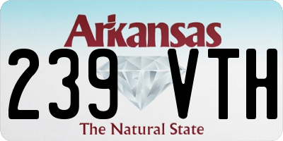 AR license plate 239VTH