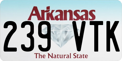 AR license plate 239VTK