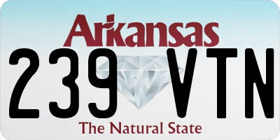 AR license plate 239VTN