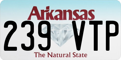 AR license plate 239VTP