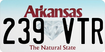 AR license plate 239VTR