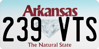 AR license plate 239VTS