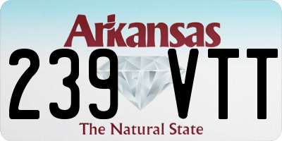 AR license plate 239VTT